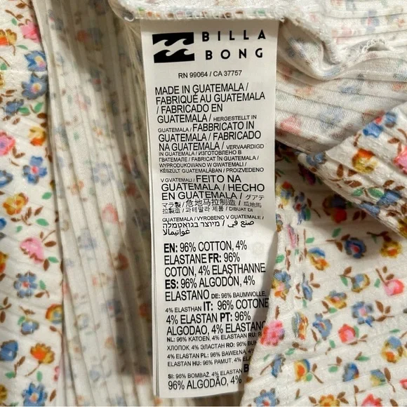 NWT, Billabong Forever Girly Fit & Flare Floral Mini Dress, Size Small - Picture 9 of 14